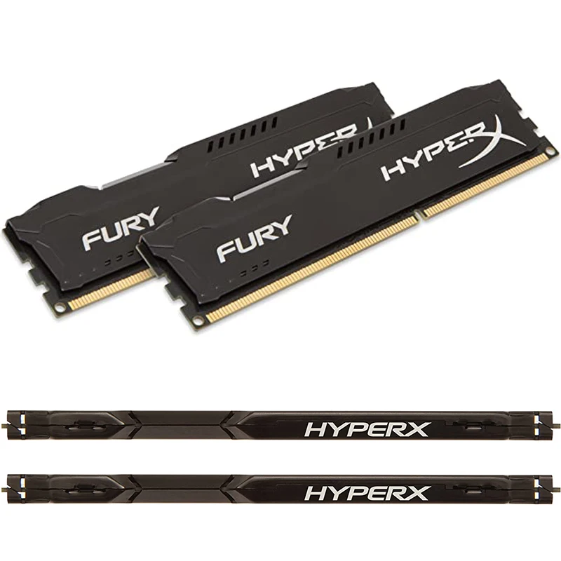 Memoria Ram Ddr3 Ddr3l 8gb 1600mhz 1333mhz 1866mhz Memória do Desktop do Jogo 240 Pinos Dimm 1.35v Ram Hyperx Fury Módulo de Memória