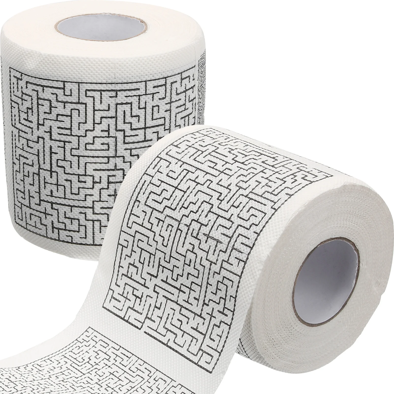 

2 Rolls Toilet Supplies Bathroom Paper Decorative Napkins Household Maze Pattern Papers Used Wood Pulp Printed Colored Tissue