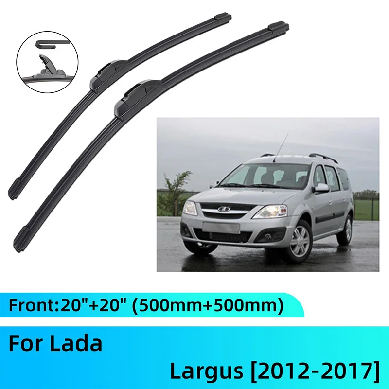 

For Lada Largus Front Rear Wiper Blades Brushes Cutter Accessories J U Hook 2012-2017 2012 2013 2014 2015 2016 2017