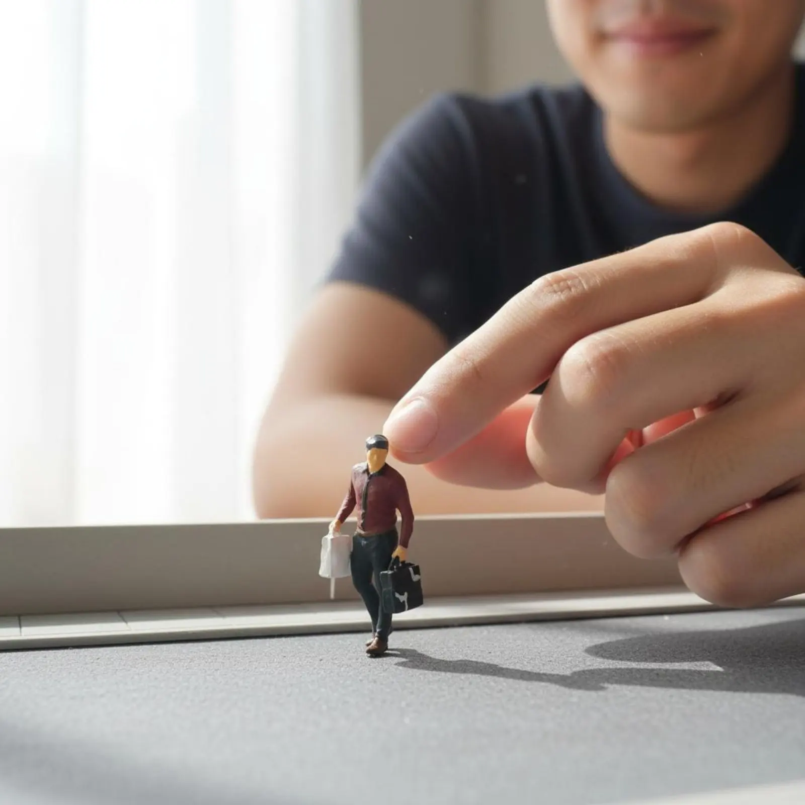 Фото Набор из 6 коллекционных миниатюрных фигурок покупателей, масштаб 1:64, ручная роспись №4