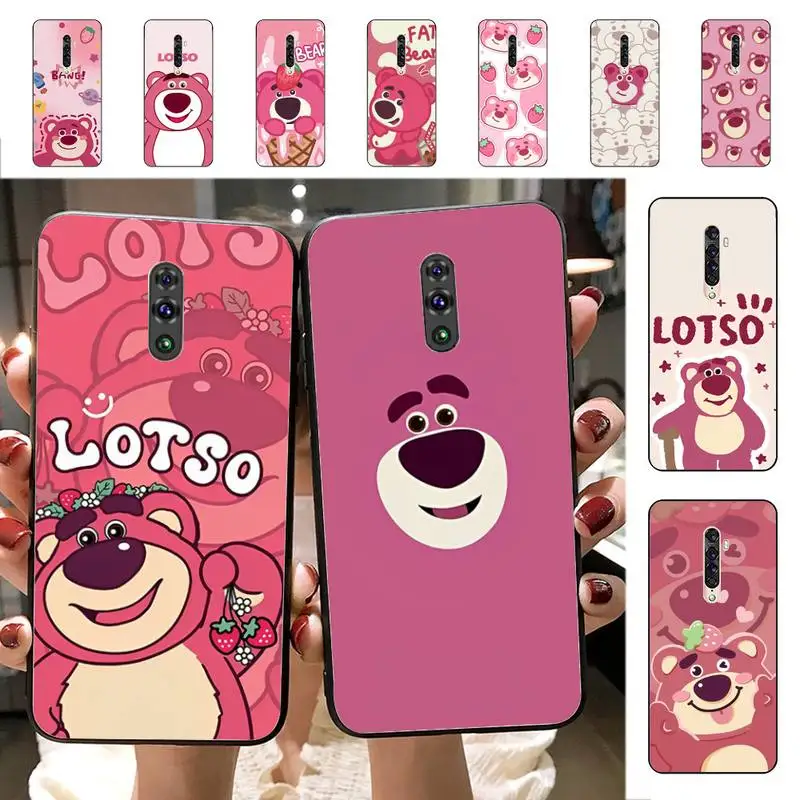 

Strawberry Bear L-Lotso Phone Case for Vivo Y91C Y11 17 19 17 67 81 Oppo A9 2020 Realme c3