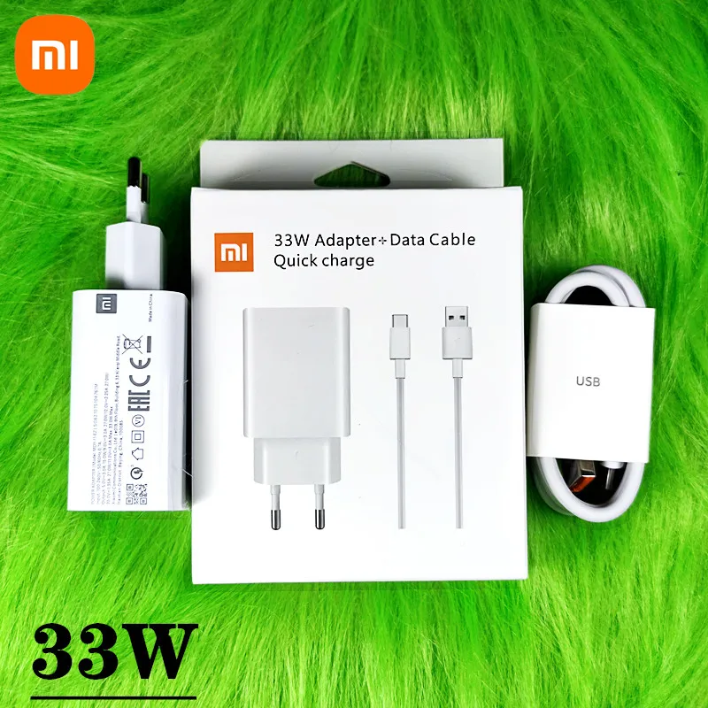Быстрое зарядное устройство xiaomi 33 Вт оригинальный кабель Turbo charge красный Тип C для