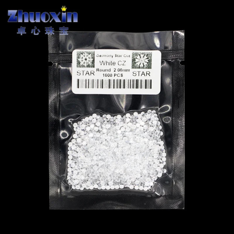 

100pcs/50pcs Size 3.0~25mm 5A White Loose Cubic Zirconia 6mm 8mm 10mm 12mm Bead Stones Round Cut Zircon