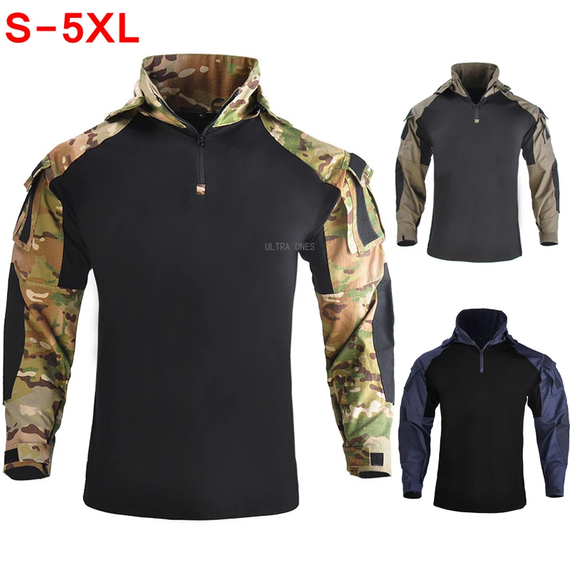 

Тактическая рубашка для боевых тренировок стрельбы военного спорта устойчивая к разрыву униформа для охоты стрельбы Cs рубашка с длинным рукавом