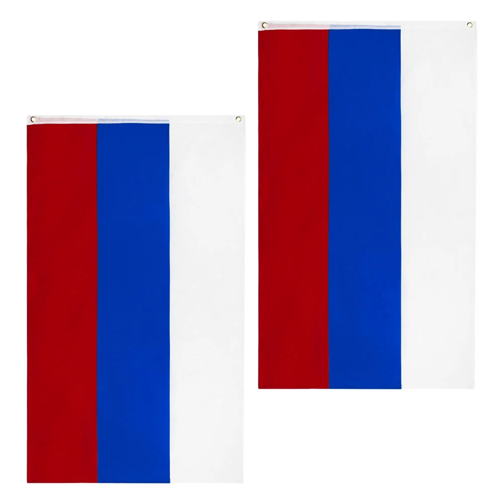 

2Pcs Long Russian Flags Home Hanging Russia Flags Polyester Russian Banners