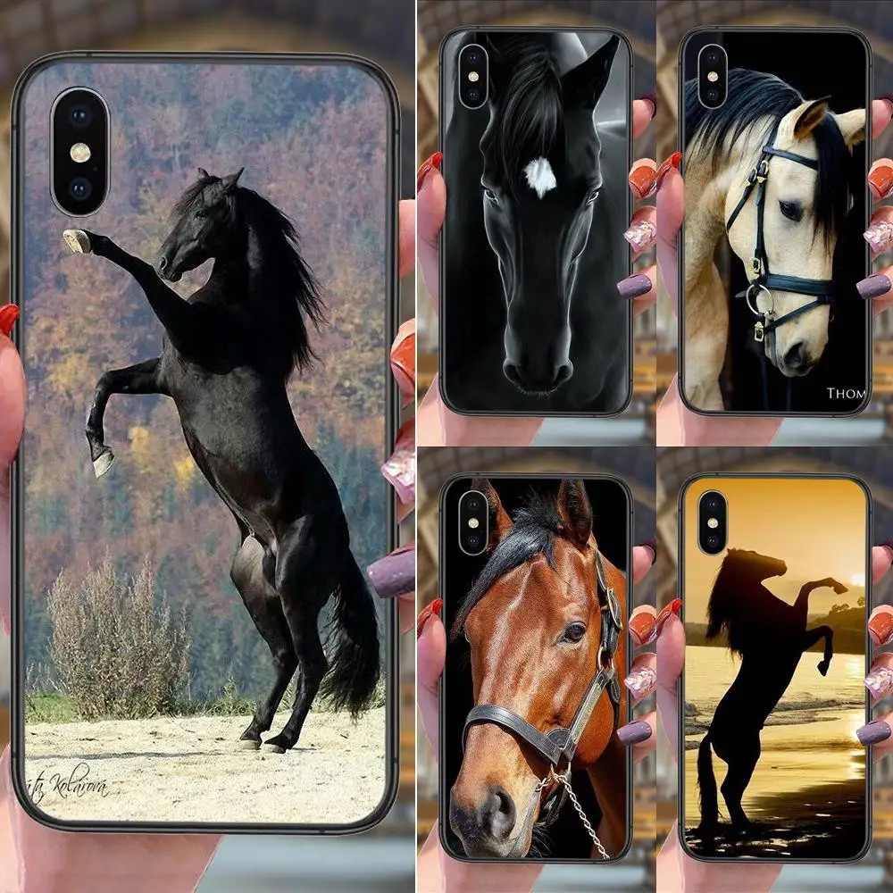 

Horse Racing Animal Launch Diy Colorful Printing TPU For iPhone 13 12 11 Pro Max 8 6S 7 Plus XS XR Mini 5S SE 2022 7P 6P