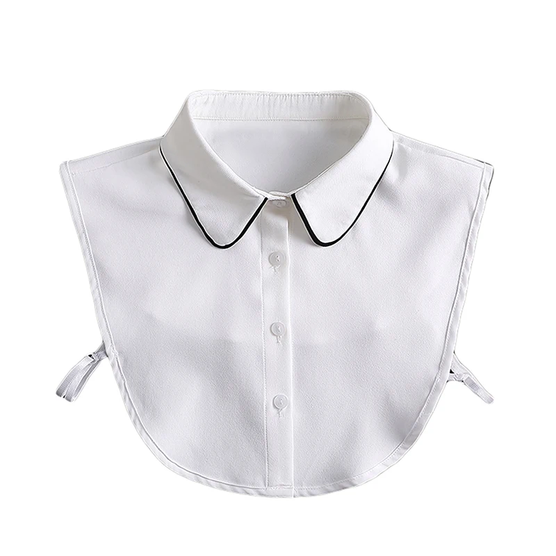 

Женская шифоновая блузка с имитацией воротника, винтажный съемный воротник рубашки, ложный воротник с лацканами, блузка, топ, женские аксессуары для одежды