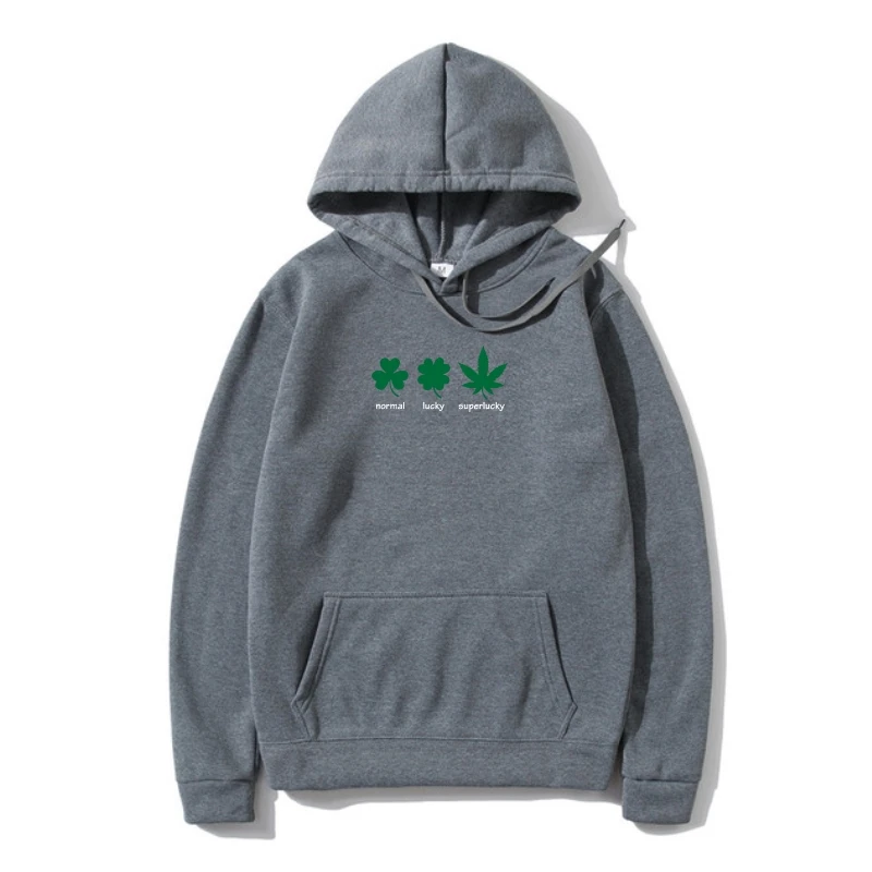 

Men Funny Outerwear Fashion SweatSweatshir Normal Lucky Superlucky Smoke Weed Women Outerwear