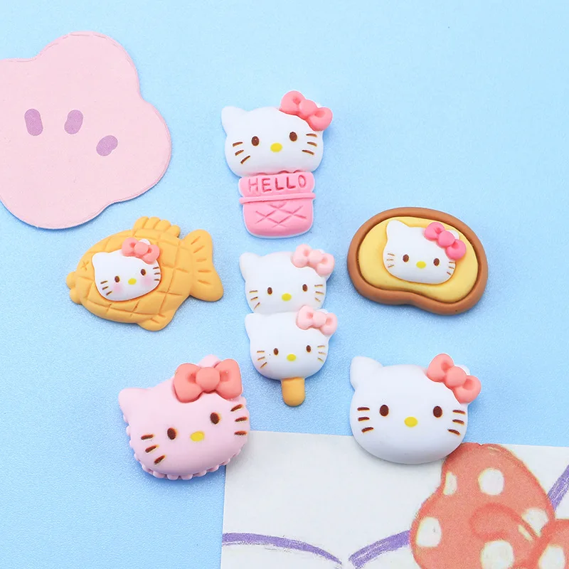 10 шт. каваи Мультяшные Милые Животные Кошки Смола плоская спина Скрапбукинг Diy