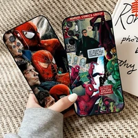avengers iron man spiderman phone case for xiaomi redmi note 10 10s 10t pro for redmi note 10 5g coque black back funda tpu