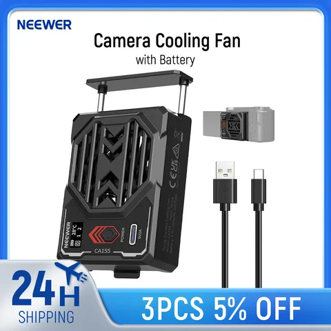 Внешний вентилятор охлаждения NEEWER Basics для Sony ZV-E1 A6700 Canon R6 Mark II Fujifilm XS20