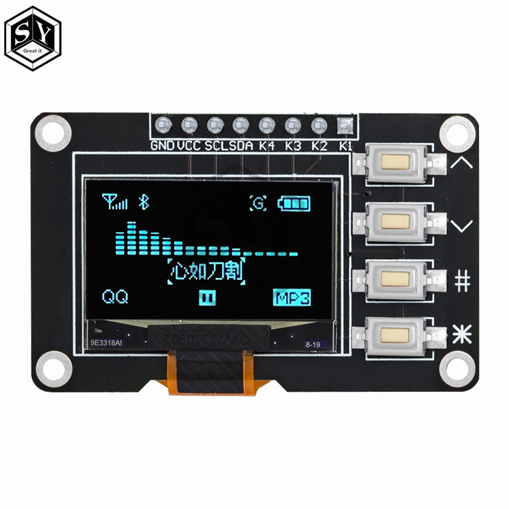 НОВЫЙ продукт 0 96-дюймовый OLED IIC белый/желтый синий/синий 12864 OLED-дисплей с 4x4