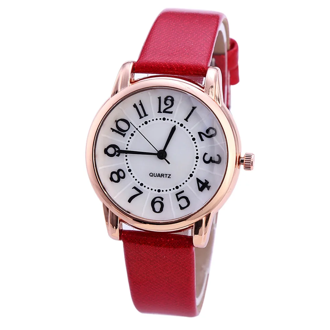 

Women Bracelet Watch Female Analog Quartz Watches Fashion Clock Ladies Simple Faux Leather Digital Yakemian Creative Wristwatch