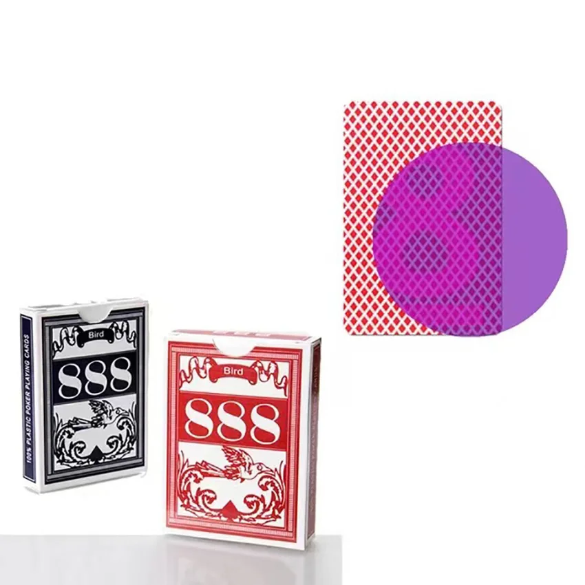 

Marked Playing Card bird 888 Magic Card UV Lens Phnom Penh Poker Game Deck