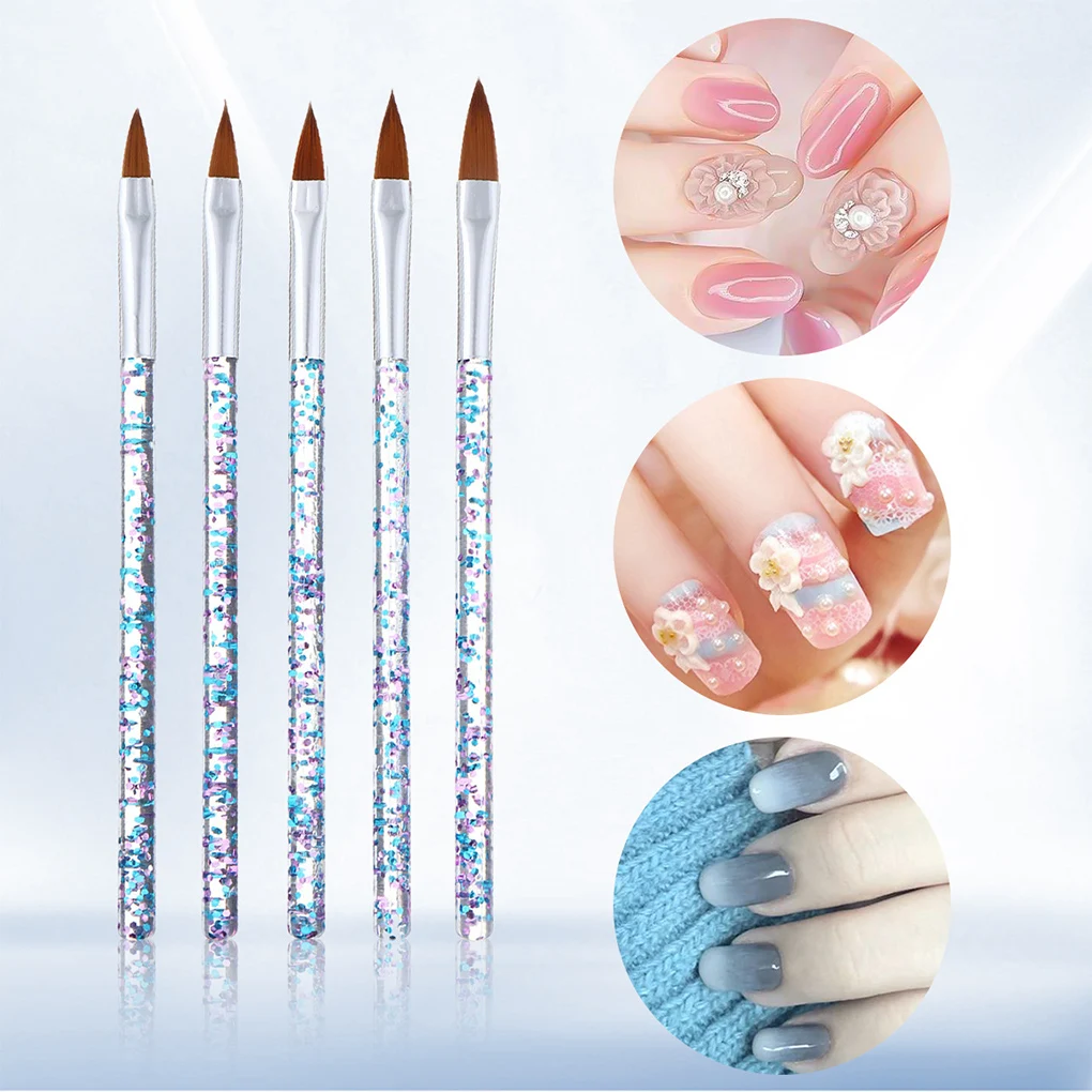 

1 Set Acrylic Nail Brush Professional Convenient Accessories Multipurpose Nails Pens for Home Salon Beginners Using