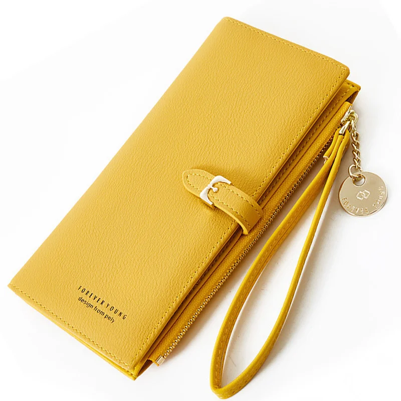 

Wristband Women Long Wallet Many Departments Female Wallets Clutch Lady Purse Zipper Phone Pocket Card Holder Ladies Carteras