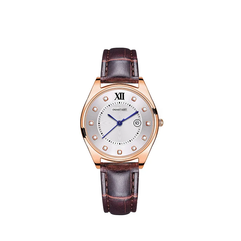 

2023 New Fashion Women Leather Calendar Watch Ladies Wrist Watches For Women Business Crystal Dress Watch Relogio Feminino Clock