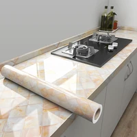 3m oil proof easy to change imitation marble wallpaper self adhesive countertop renovation of kitchen bathroom wall sticker