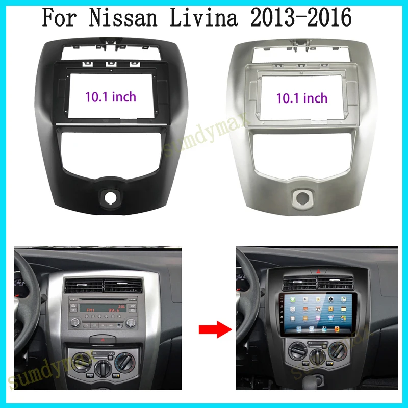 

10.1 inch 2din Car Radio Frame For Nissan Livina 2007-2019 Android Radio Dashboard Kit Face Plate Fascia Frame