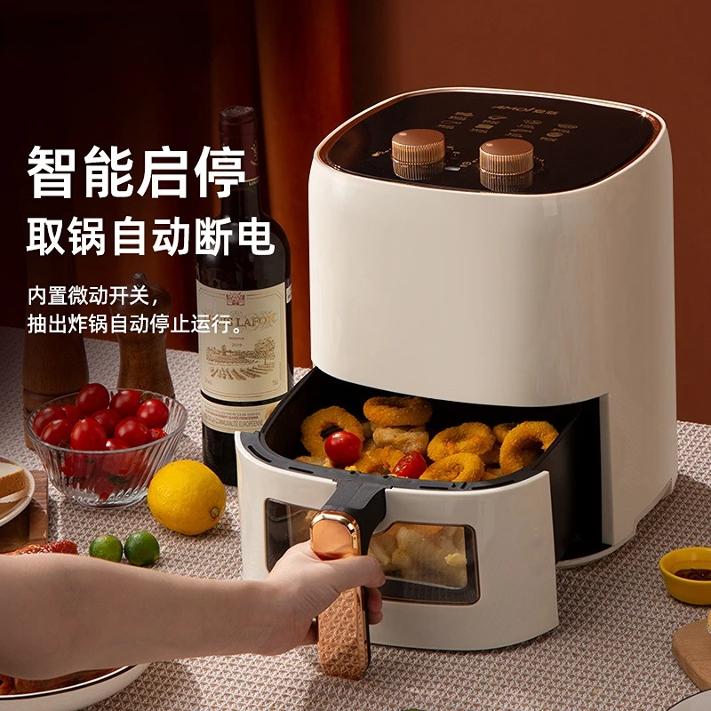 

220V Electric Air Fryer 6L Large Capacity Smart Household Multi-function Oven LED Touchscreen Without Oil Deep Fryer