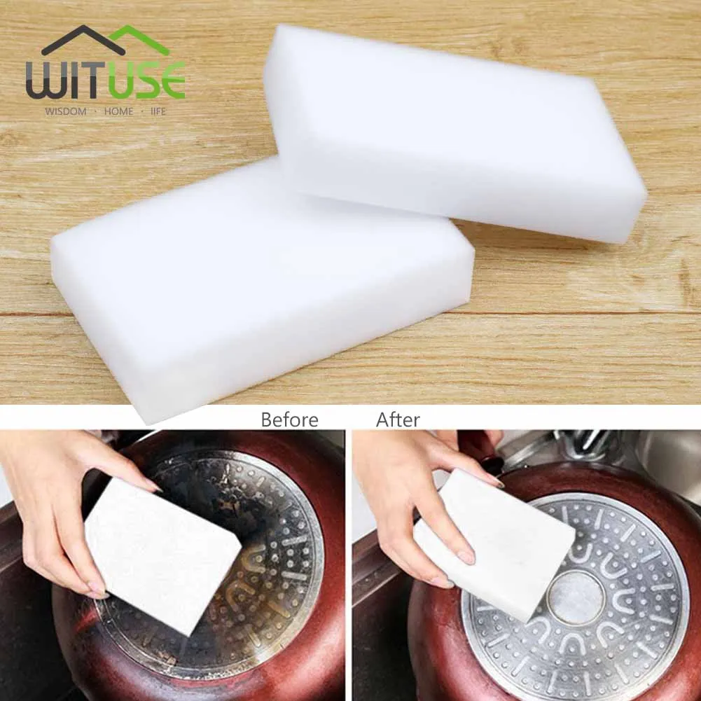 

30pcs/lot Sponge Cleaner Eraser Multi-functional Cleaner White Magic Melamine Sponge for Kitchen Bathroom Cleaning 100x60x20mm