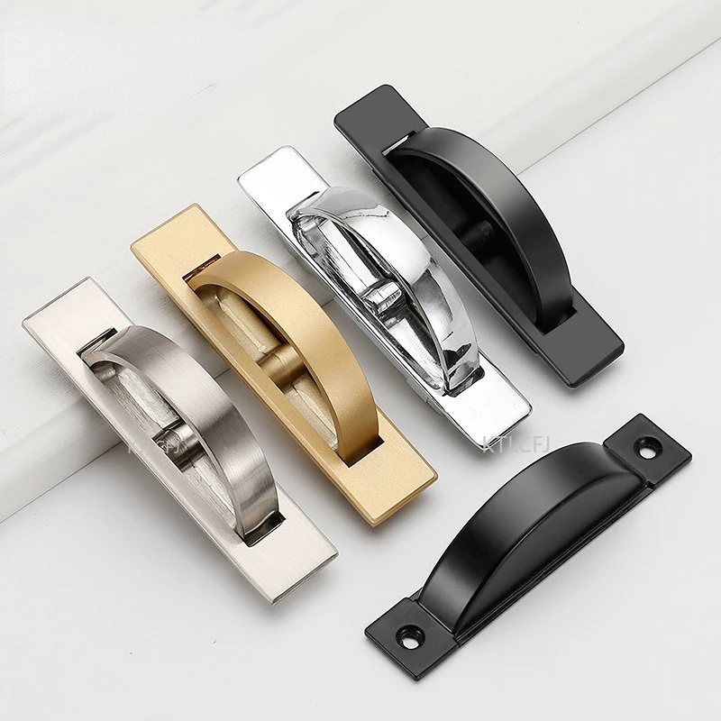 

Ручка для чемодана, кухонный шкаф, полукруглая черная, серебристая, современная, цинковый сплав