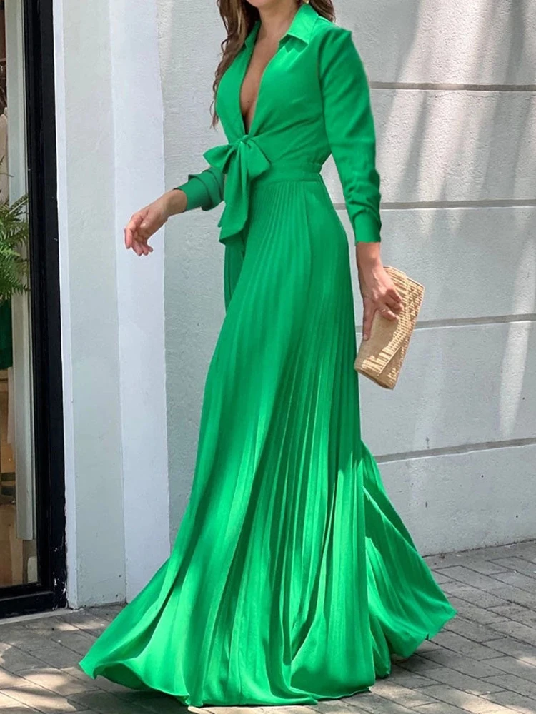 European and American Women's Wear 2023 Spring New Fashion V-neck Long Sleeve Polo Print Loose Wide Leg Bodysuit Wo