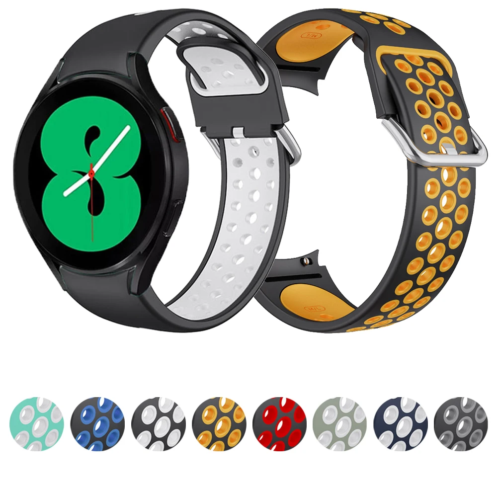 

Ремешок силиконовый для Samsung Galaxy Watch 4 Classic, мягкий спортивный браслет без зазоров, 46 мм 42 мм 44 мм 40 мм