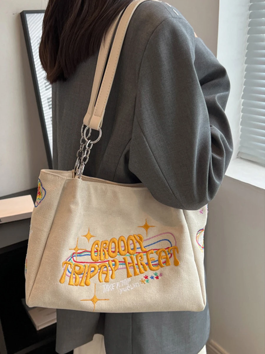 New Canvas Bag Women's Shoulder Bag Shopping Bag Handbag