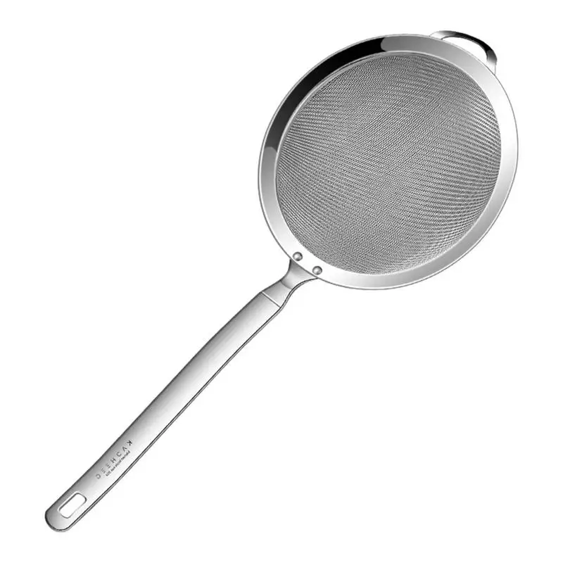

1pc Fine Mesh Colander Stainless Steel Wire Fine Mesh Oil Strainer Portable Flour Colander Sieve Sifter Kitchen Accessories