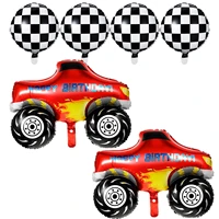6pcs truck race car foil balloon for hot wheels birthday party decorations supplies baby shower boy decor kids children gifts