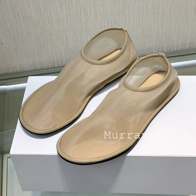 Новинка 2024 лоферы на плоской подошве с круглым носком женские сетчатые