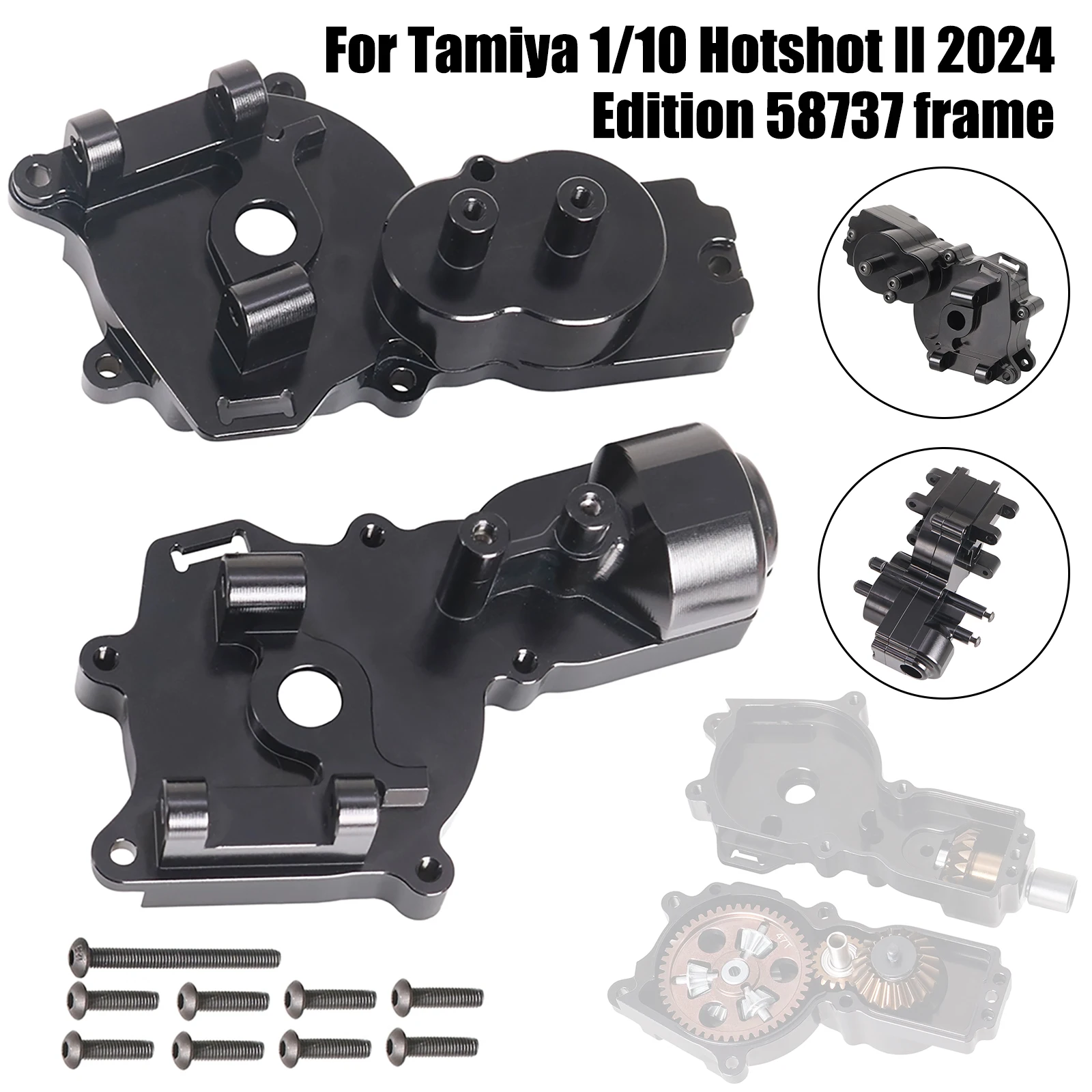 Металлический корпус коробки передач для Tamiya 1/10 Hotshot II 2024 Edition детали