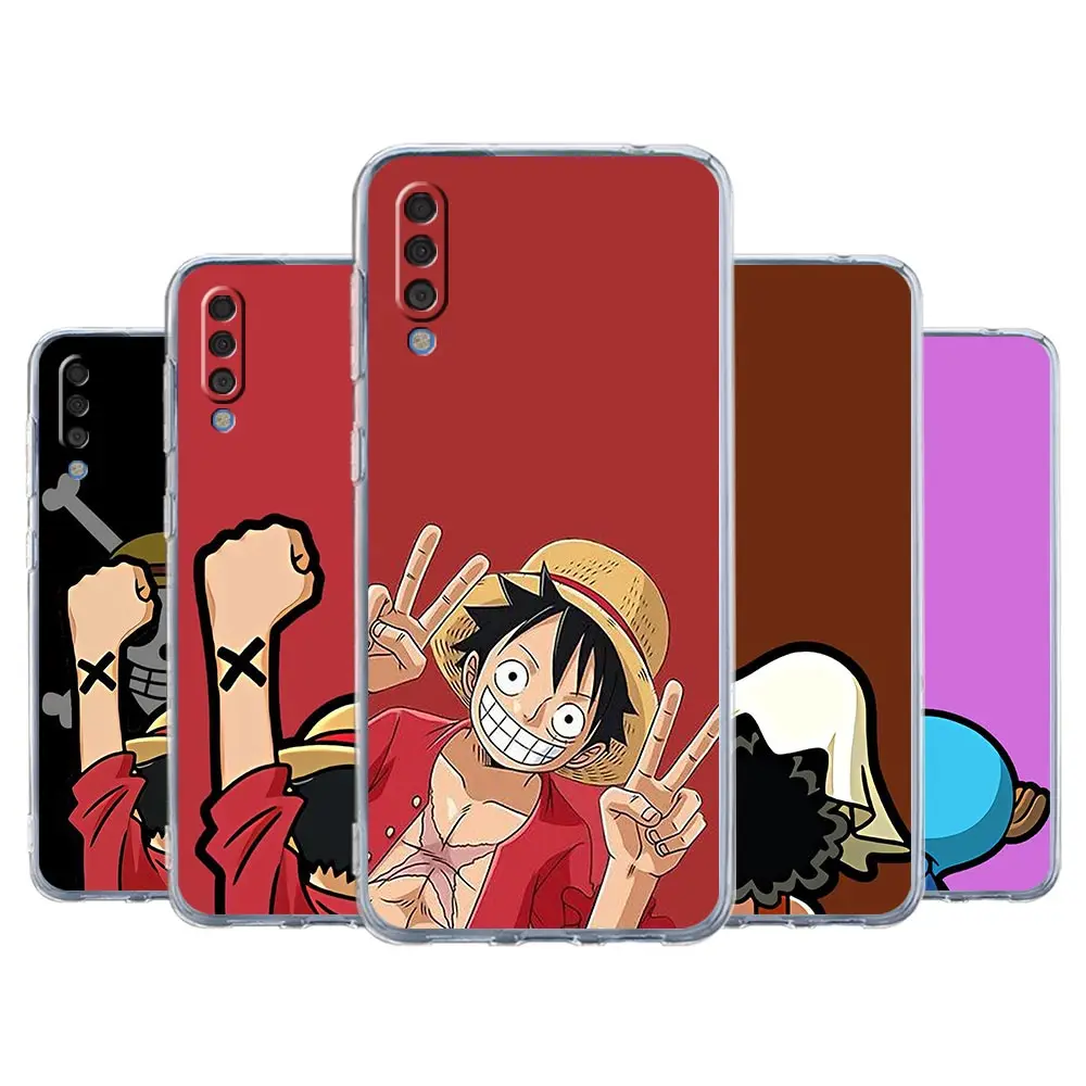 

One Piece Luffy Cute Transparent Soft Funda For Samsung Galaxy A50 A52 A51 A70 A72 A30 A32 A20s A21s A20e A12 Phone Case Coque