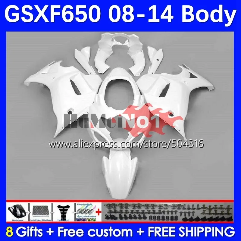 

GSX650F For SUZUKI GSXF 650 CC GSX 650F 24MC.8 GSXF650 08 09 10 11 12 13 2008 2009 2010 2011 2012 2013 2014 Fairing glossy white