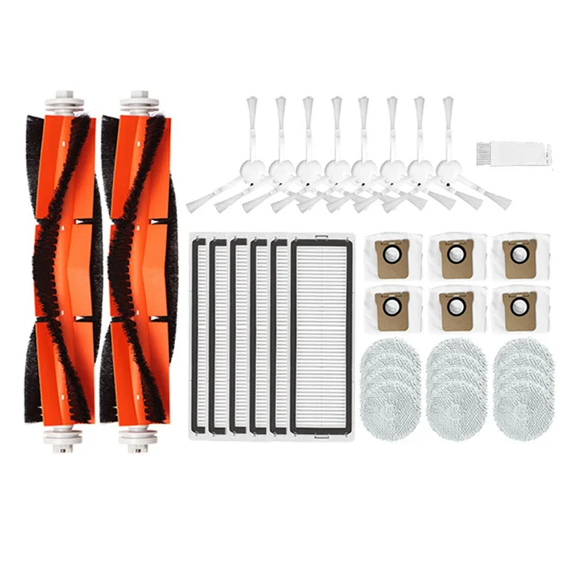 

Main Side Brush Filter Mop Cloth and Dust Bag Replacement for B101CN S10 S10 Pro Vacuum Cleaner