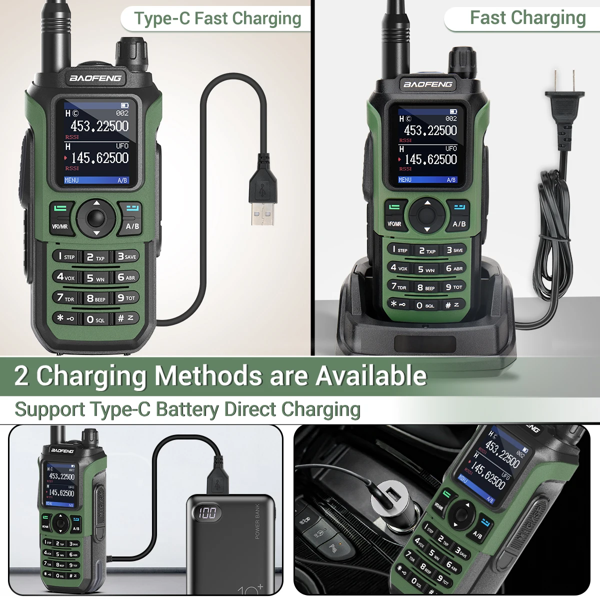 Рация Baofeng UV-21 PRO V2: портативная радиостанция большой емкости с водонепроницаемым
