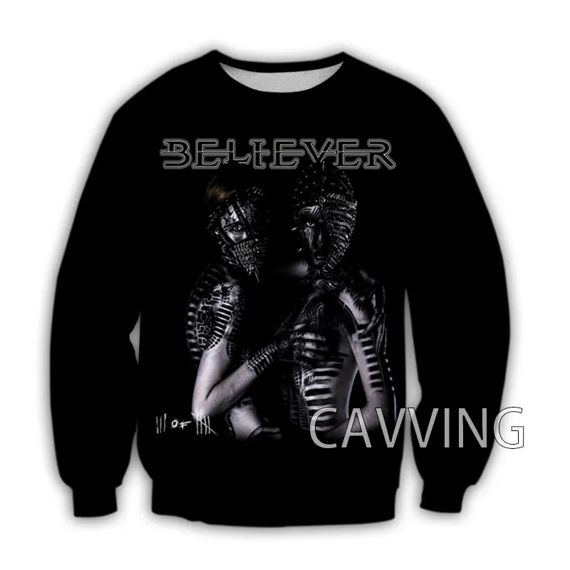 

New Fashion Women/Men's 3D Print Believer Rock Crewneck Sweatshirts Harajuku Styles Tops Long Sleeve Sweatshirts