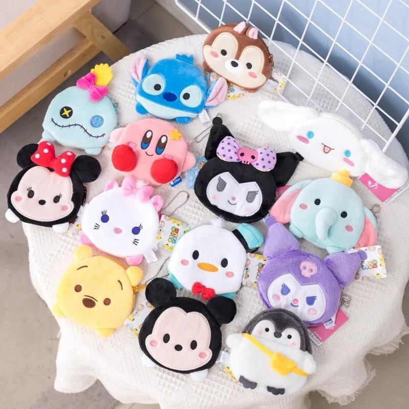 

Kawaii Sanrioed Kuromi My Melody Cinnamoroll милый мультяшный плюшевый Кошелек для монет Портативный брелок для монет подвеска для ключей игрушки для девочек