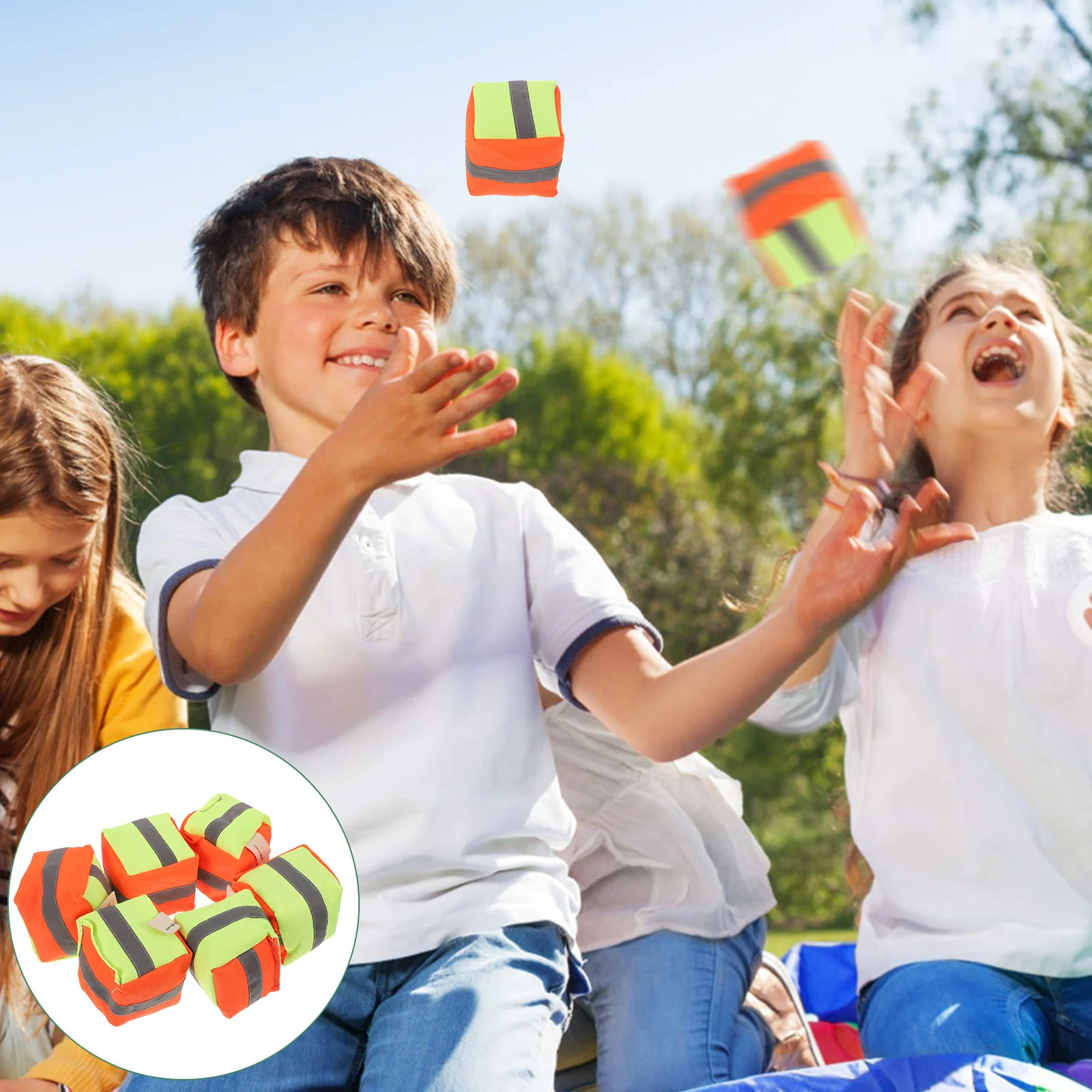 6 шт. игрушка-мешок игрушки для метания мяч жонглирования детские сумки мини-игра