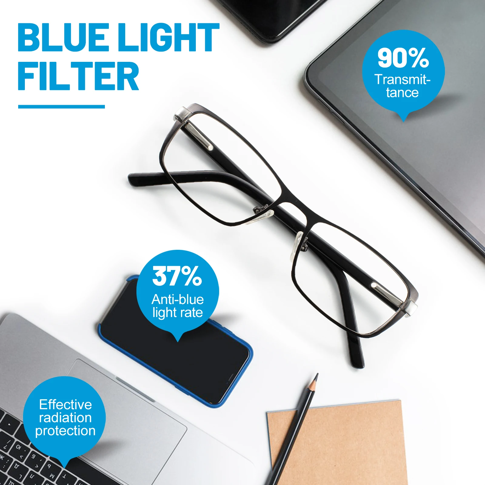 Оправа для очков чтения мужчин и женщин квадратная оправа ультратонкая