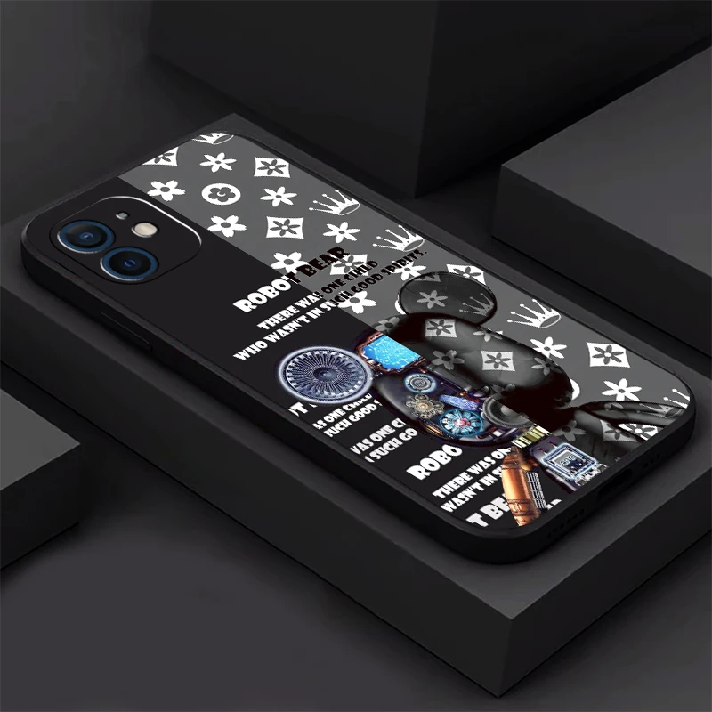 Роскошный мультяшный чехол с медведем для телефона iPhone 11 12 13 6 6S 7 8 Plus X XR 11Pro XS Max