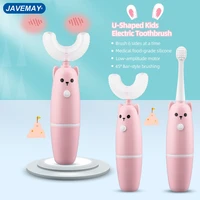 childrens electric toothbrush silicone automatic u shape kids toothbrush battery child teeth cleansing brush waterproof j283