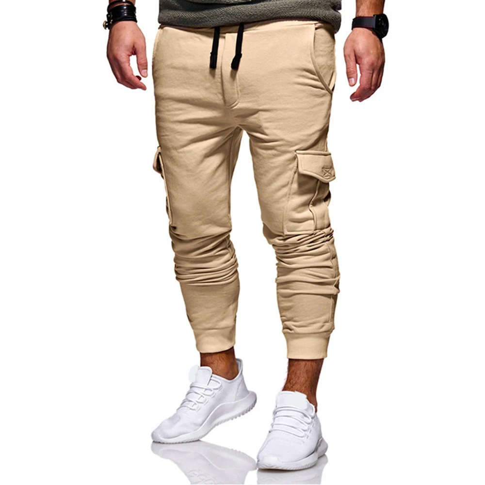 

Man Casual Slim Joggers Pants Spring Summer Multi-Pockets Sweatpants Cargo Loose Baggy Workout Trousers Workwear Overalls A50