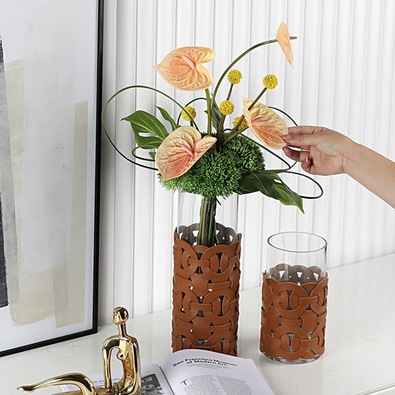 Ваза для цветов, акриловая ваза для растений, современная акриловая ваза для офиса, минималистичный дизайн для стола в деревенском стиле, L