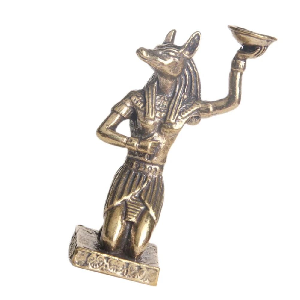 

Egyptian Dog Anubis Jackal Desk Decor Decorations Statue Brass Car Ornament Home Women Office