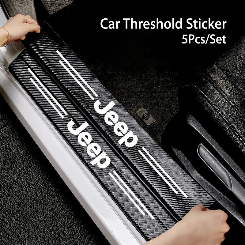 Наклейка из углеродного волокна 5 шт. Защитная пленка для Jeep Grand Cherokee Wrangler JK