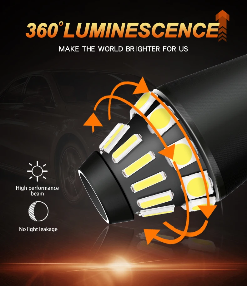 JIACHI 2 шт. Canbus T15 T20 7440 W21W 7443 W21/5W фотолампы заднего хода дневные ходовые фонари