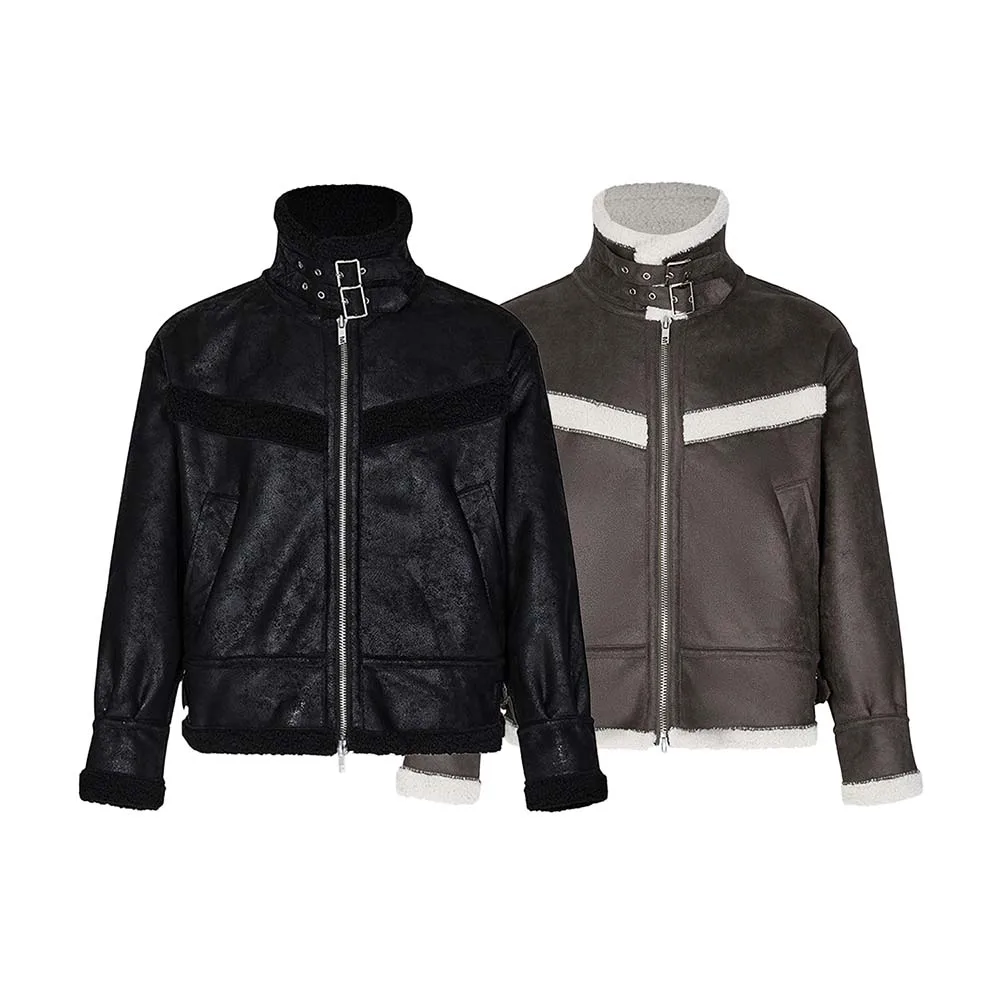 Винтажная меховая интегрированная флисовая куртка MADEEXTREME для мужчин зимнее