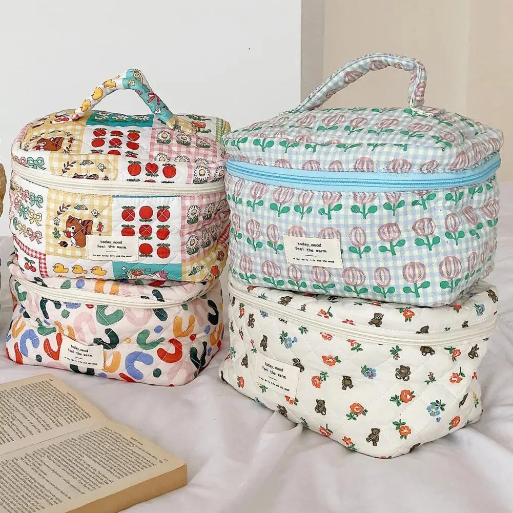 

Косметичка, вместительная портативная ручка, двухсторонняя, на молнии, для хранения туалетных принадлежностей